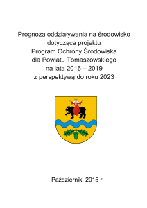 Prognoza POŚ pow. tomaszowski