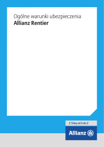 Ogólne warunki ubezpieczenia Allianz Rentier