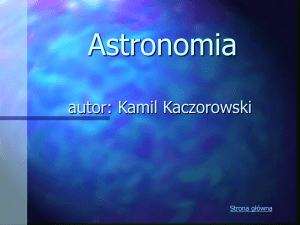 Moja pasja „Astronomia”