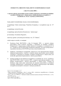 dyrektywa 2000/54/ec parlamentu europejskiego oraz rady