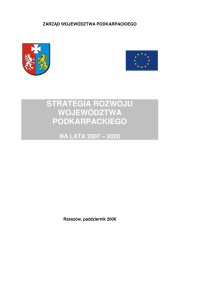 strategia rozwoju województwa podkarpackiego na lata 2007