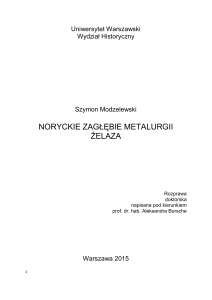 NORYCKIE ZAGŁĘBIE METALURGII ŻELAZA