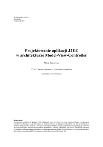 Projektowanie aplikacji J2EE w architekturze Model-View
