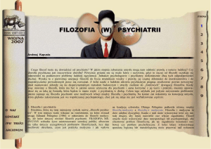 Filozofia (w) psychiatrii