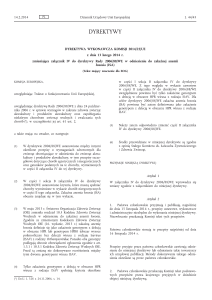 Dyrektywa wykonawcza Komisji 2014/22/UE z dnia 13