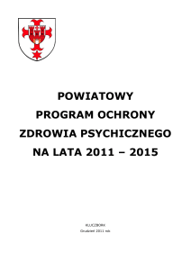 Powiatowy Program Ochrony Zdrowia Psychicznego 2011-2015