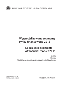 Wyspecjalizowane segmenty rynku finansowego 2015