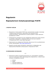 Regulamin repozytorium PJWSTK