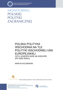 polska polityka wschodnia na tle polityki wschodniej unii europejskiej