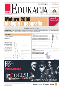Matura 2009 biologia i geografia
