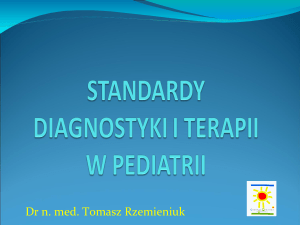standardy diagnostyki i terapii w pediatrii