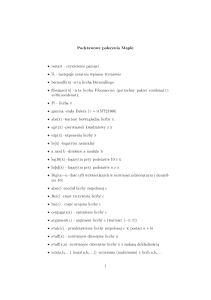 Podstawowe polecenia Maple