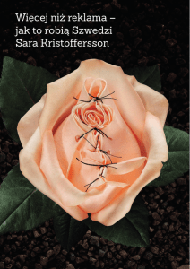 Więcej niż reklama – jak to robią Szwedzi Sara Kristoffersson