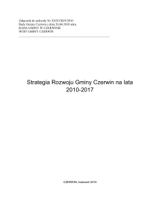 Strategia rozwoju Gminy Czerwin na lata 2010-2017