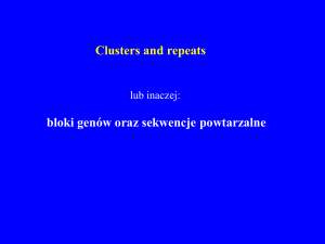 Clusters and repeats
