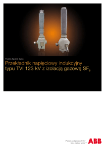 Przekładnik napięciowy indukcyjny typu TVI 123 kV z izolacją
