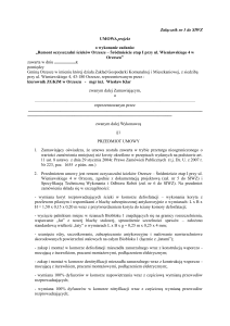 Projekt umowy zacznik nr 3 do SIWZ