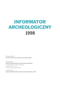 44binformator archeologiczny - Narodowy Instytut Dziedzictwa