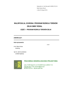 Waloryzacja, ochrona i program rozwoju terenów zieleni gminy Rewal