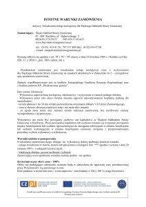 istotne warunki zamówienia - BIP - Śląski Oddział Straży Granicznej