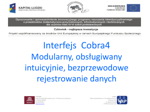 Interfejs Cobra4 Modularny, obsługiwany intuicyjnie