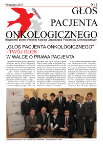 głos pacjenta onkologicznego - Polska Koalicja Pacjentów