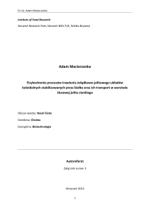 Adam Macierzanka - Wydział Chemiczny
