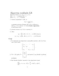 Algorytm rozkładu LR