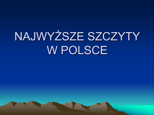Najwyższe szczyty w Polsce