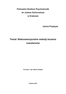 Janina Przybysz - Policealne Studium Psychotroniki