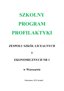 Program Profilaktyki 2013 - Zespół Szkół Licealnych i
