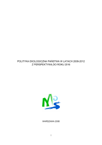 Polityka ekologiczna Państwa w latach 2009