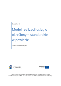 Model realizacji usług o określonym standardzie w powiecie