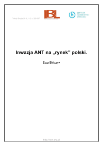 Inwazja ANT na "rynek" polski.