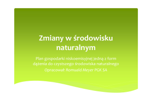 Zmiany w środowisku naturalnym - Gmina Olszewo