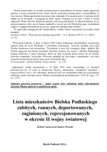 Lista bielszczan - aktualizowana - pdf