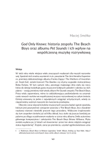 God Only Knows: historia zespołu The Beach Boys oraz albumu Pet
