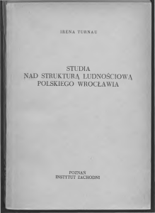 studia nad strukturą ludnościową polskiego wrocławia
