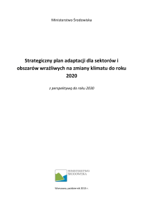 Strategiczny plan adaptacji dla sektorów i obszarów