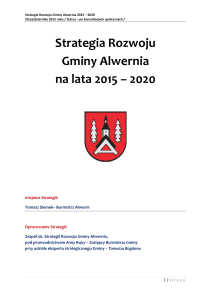 Strategia Rozwoju Gminy Alwernia na lata 2015