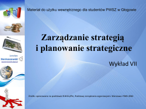 Zarządzanie strategią i planowanie strategiczne