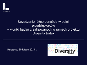 Zarządzanie różnorodnością - wyniki badaniaDI_PKPP Lewiatan