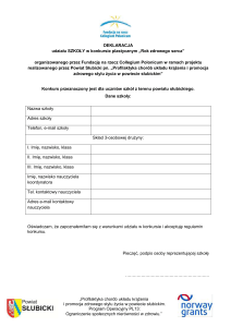 formularze zgłoszeniowe - Fundacja na rzecz Collegium Polonicum