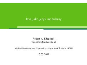 Java jako j¦zyk modularny