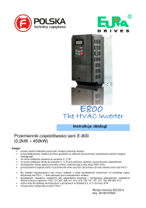 Przemiennik częstotliwości serii E-800 (0,2kW ÷ 450kW)