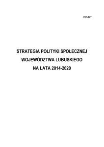 strategia polityki społecznej województwa lubuskiego