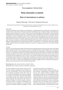 Rola chemokin w astmie - Diagnostyka Laboratoryjna