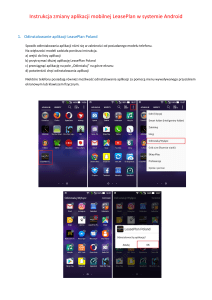 Instrukcja zmiany aplikacji mobilnej LeasePlan w systemie Android