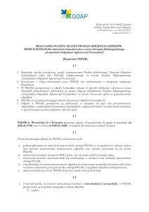 Regulamin PSZOK Wrzesińska - Zakład Zagospodarowania