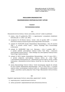 regulamin organizacyjny - Samorząd Województwa Mazowieckiego